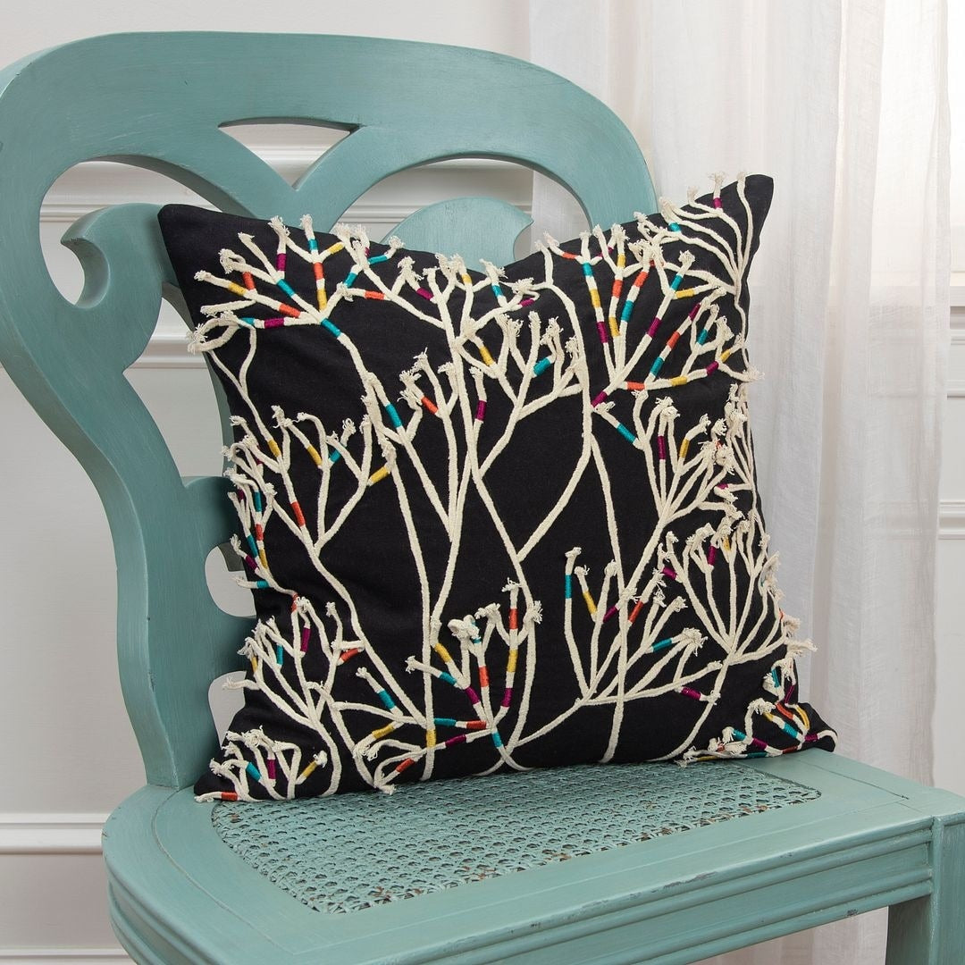 Rizzy Home Black Abstract 20 X20 Filled Pillow