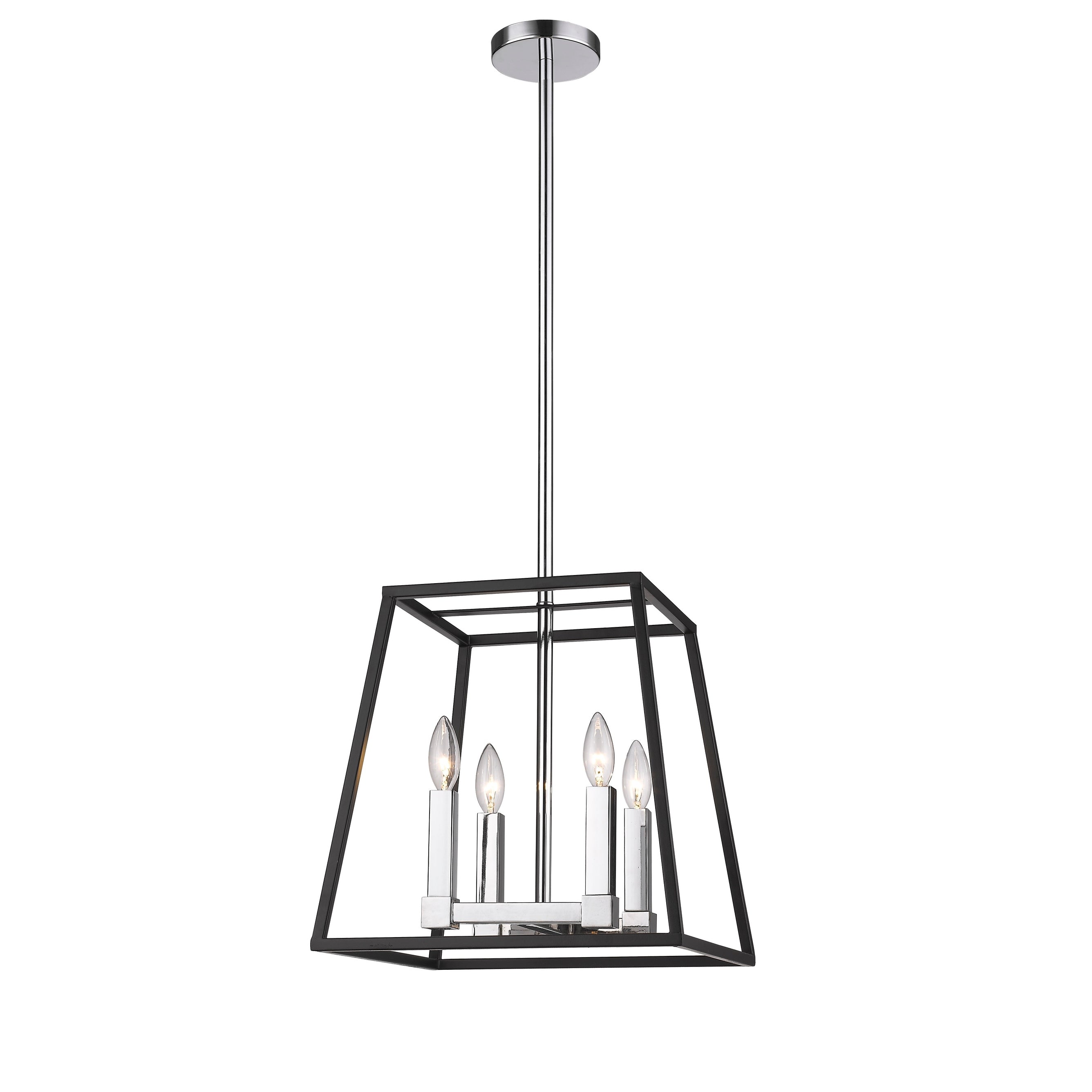 Black And Chrome Metal Pendant Lighting