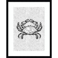 Black And White Crab By Nicholas Wood Framed Wall Art Print Svelte Noir Black