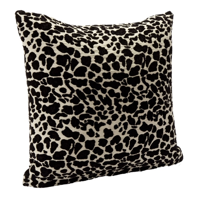 Black Animal Print Accent Pillow