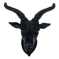 Black Baphomet Lucifer Supernatural Goat Head Sabbath Occult Wall Hanging Decor 16.5 X 18 X 8.75 Inches
