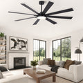 Black Ceiling Fan With Dimmable Led Lights Reversible Motor