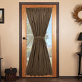 Vhc Brands Black And Tan Cotton Door Curtain