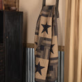 Vhc Black Check Star Raven Primitive Country Decor Quilted Throw