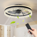Black Crystal Ceiling Fan With Light Remote Control
