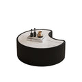Black Curved Center Table Coffee Table Side Table For Living Room Bedroom Minimalist Sofa Table End Table