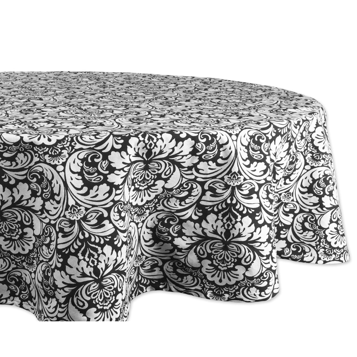 Black Damask Tablecloth