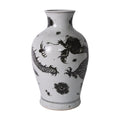 Black Dragon Porcelain Fairy Vase Large 13X13X22