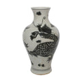 Black Dragon Porcelain Fairy Vase Small