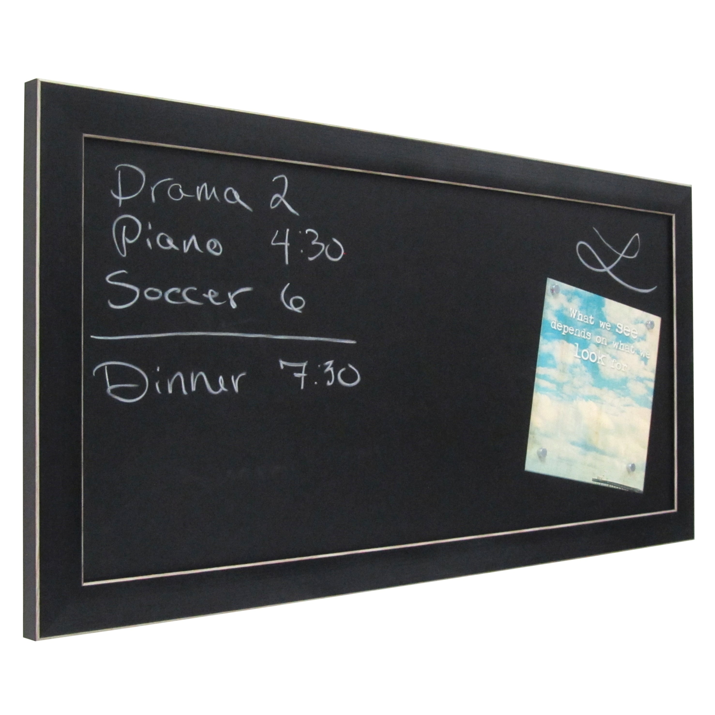 Black Framed Magnetic Chalkboard
