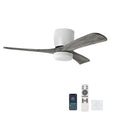 Black Gray Flush Mount Ceiling Fan With Remote Control