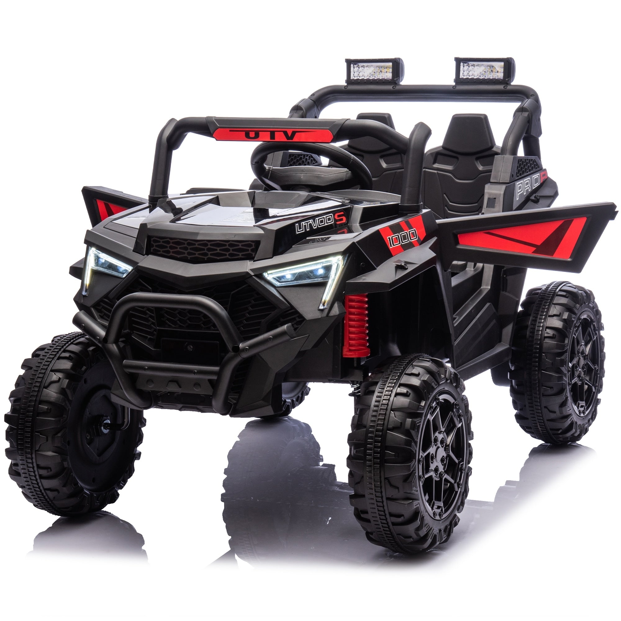Black Kids Battery Powered Electric Car Off Road Toy Car Ride On Jeep