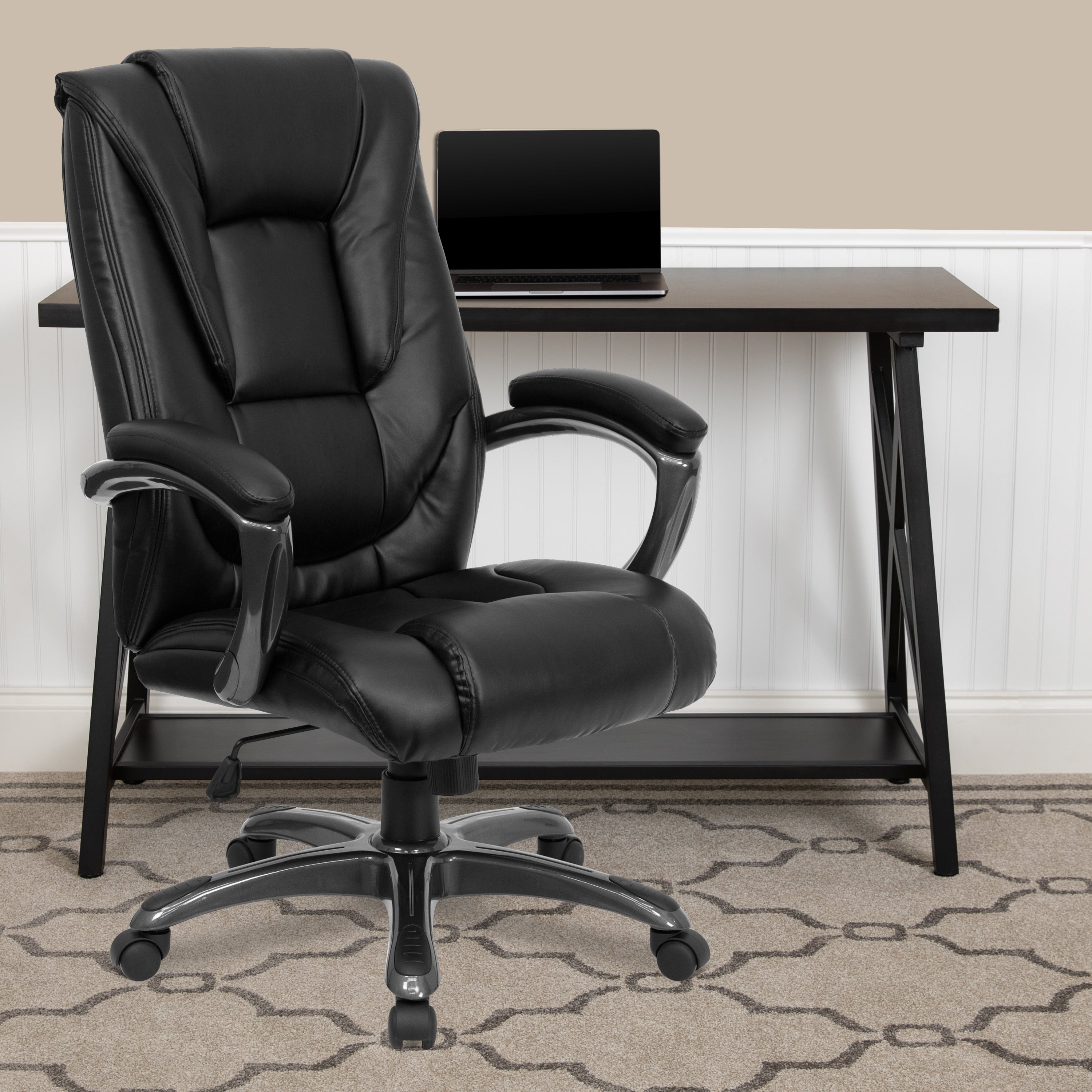 Black Leather Executive High Back Office Chair