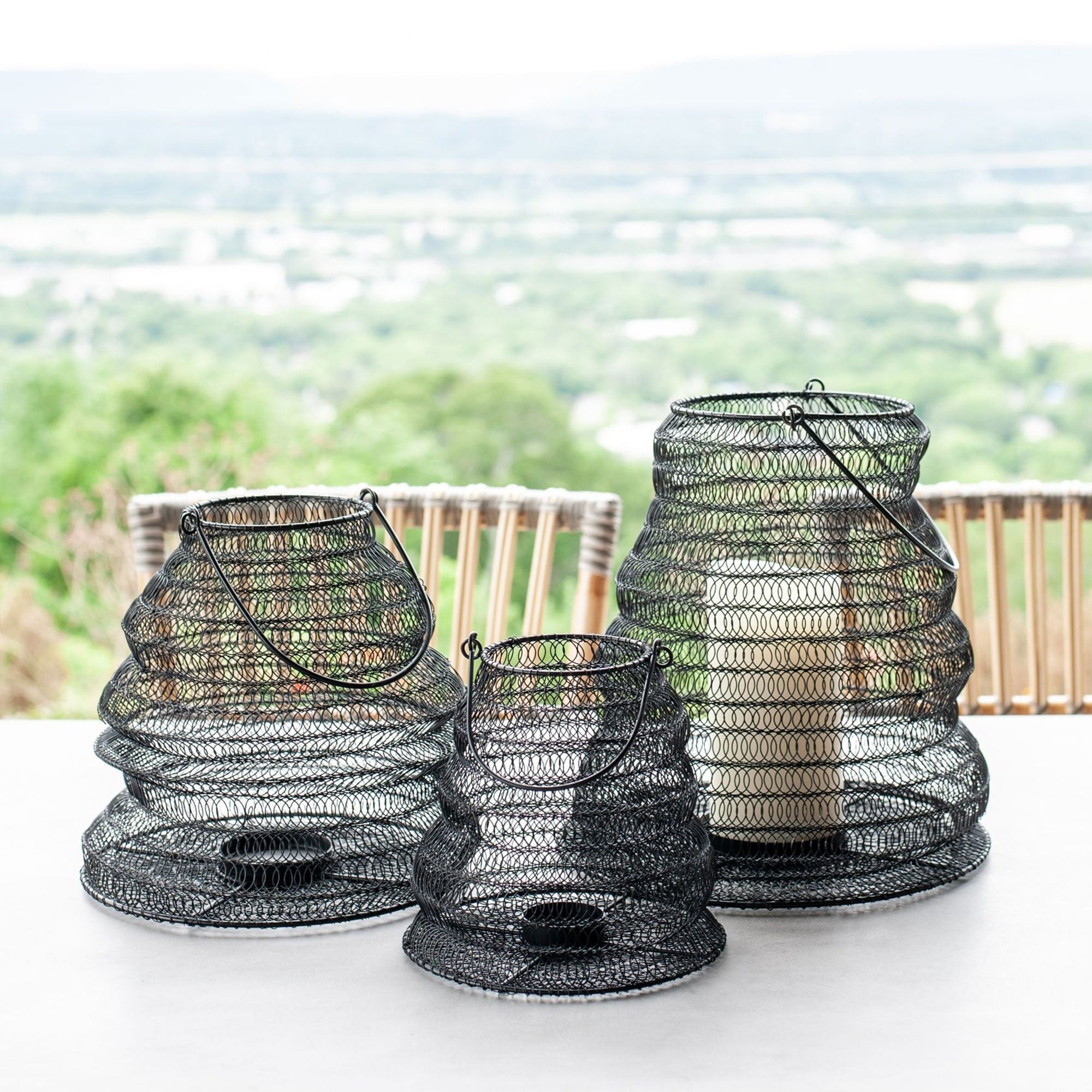 East At Main Nova Black Hanging Lantern Medium