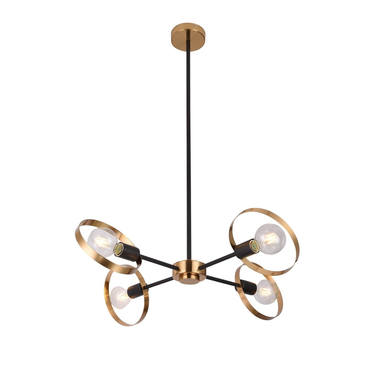 Black Metal Ceiling Fixture With Adjustable Arms