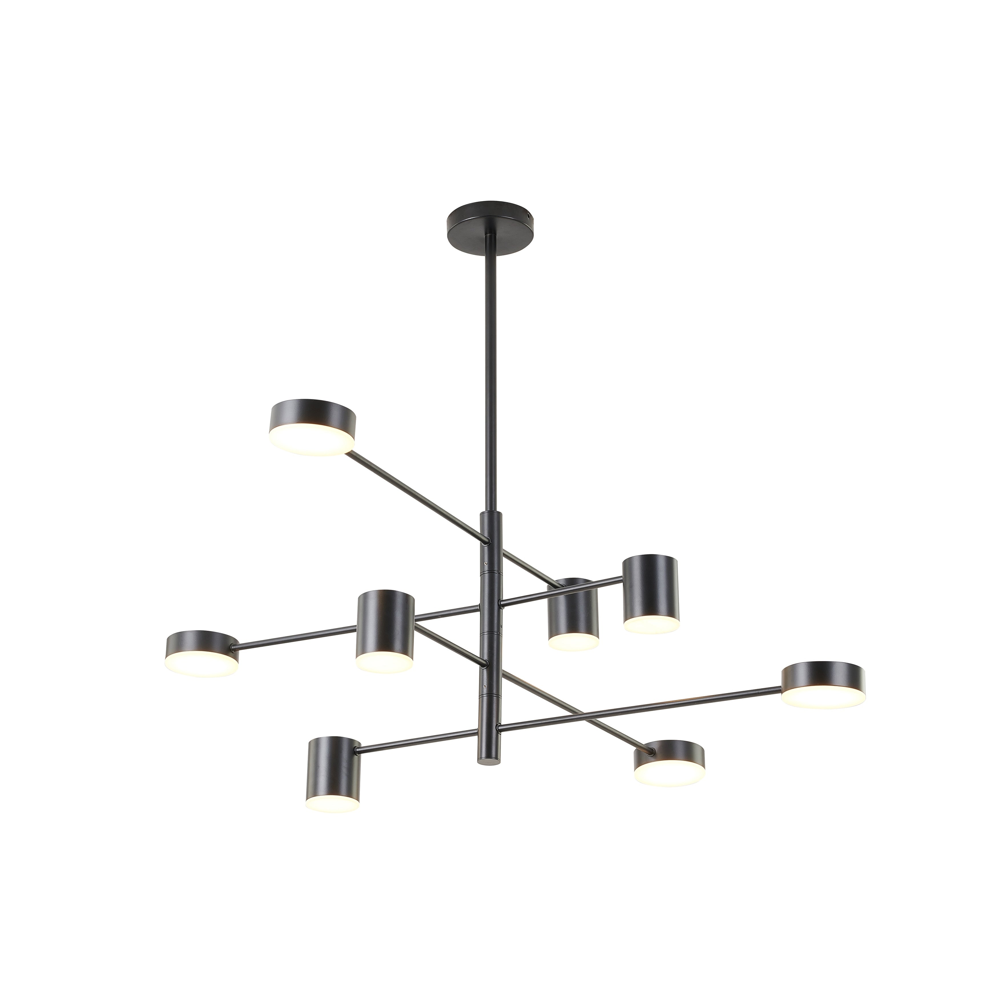 Black Metal Led Lighting With Acrylic Shades