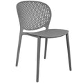 2Xhome Designer Stackable Plastic Armless Side No Arms Dining Pool Chair Desk Outdoor Garden Patio