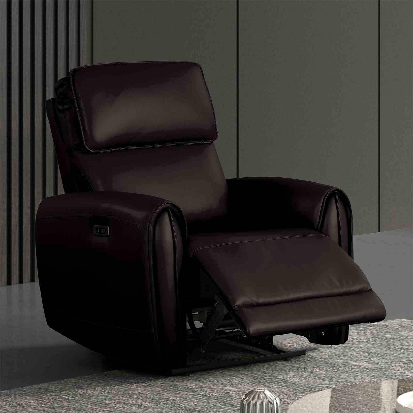 Black Modern Sofa Set Power Recliner W Usb Ports
