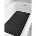 Black Non Slip Foam Bathtub Shower Mat With Suction Cups 36 X 17