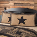 Vhc Raven Black Primitive Bedding Check Star Sham