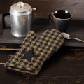 Vhc Brands Classic Star Black Tan Cotton Oven Mitt With Fabric Loop