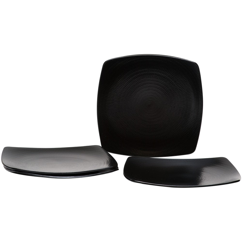 Black Rice Square Dinner Plate 10 Set Of 4