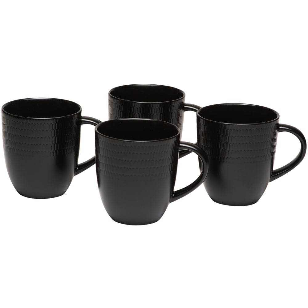 Black Rice Coffee Mug 12Oz Set Of 4