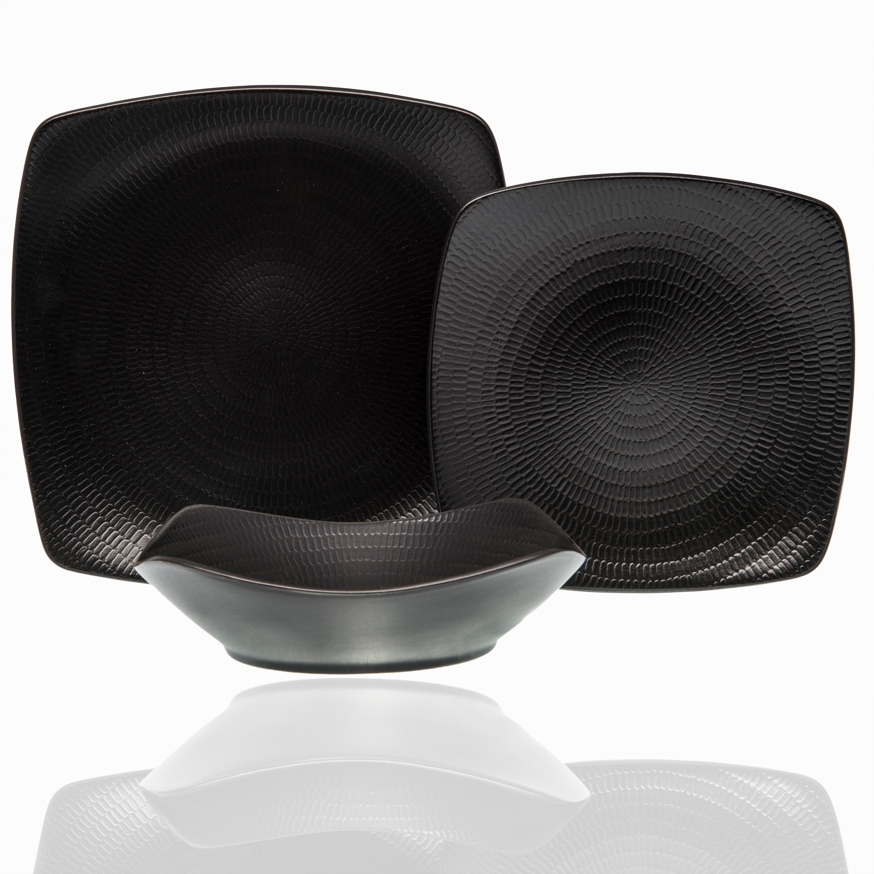 Black Rice 12Pc Dinner Set