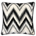 Black Series Zig Zag Liner Velvet Large Sofa Couch Pillow