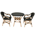 Black Sierra Arm Chair Bistro Set Of 3