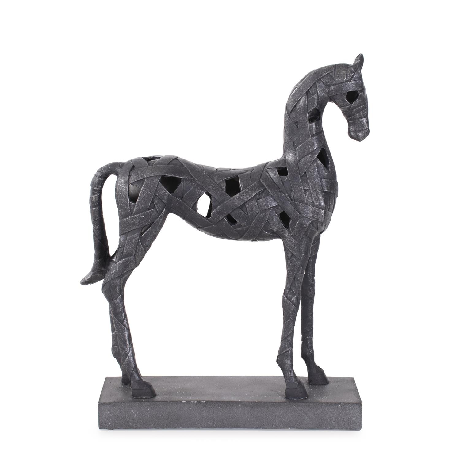 Black Stallion In Polyresin 6.1 4H X 8.5W X 4.5 8D