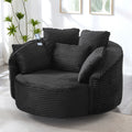 Black Swivel Chair Accent Chair Barrel Chair With Pillows Side Chair Sofa Chair With Adjustable Phone Holder