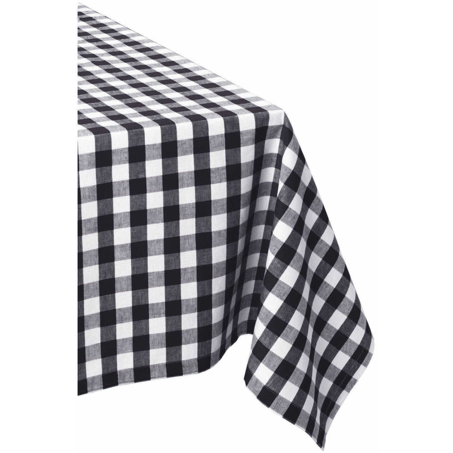 Black White Checkers 52 X 52 Tablecloth