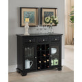 Copper Grove Sonfjallet Black Wood Storage Wine Cabinet