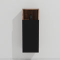 Black Walnut Bathroom Floating Side Cabinet Wall Mounted Storage Cabinet For Small Space