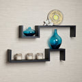 Porch Den Patton Black S Wall Mount Shelves Set Of 2