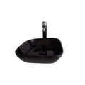 Black Marquine Stone Vessel Bowl With Matching Drain And Faucet