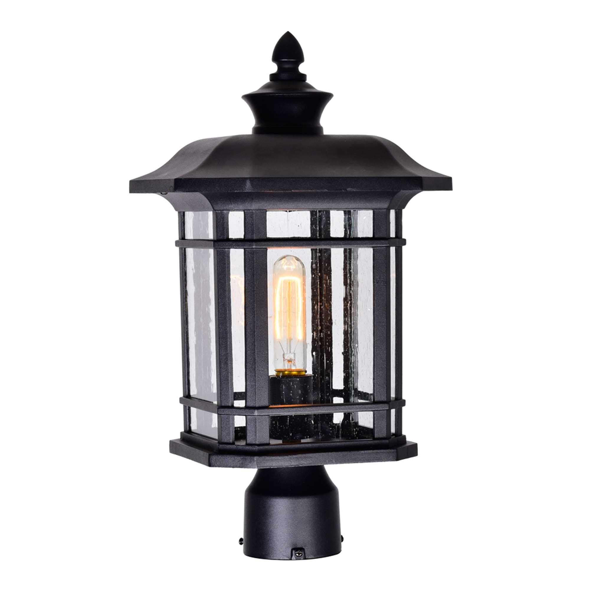 Blackburn 1 Light Outdoor Lantern Head With Black Finish 9 Inch