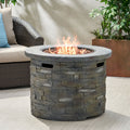 Blaeberry Outdoor Propane Fire Pit With Lava Rocks By Christopher Knight Home