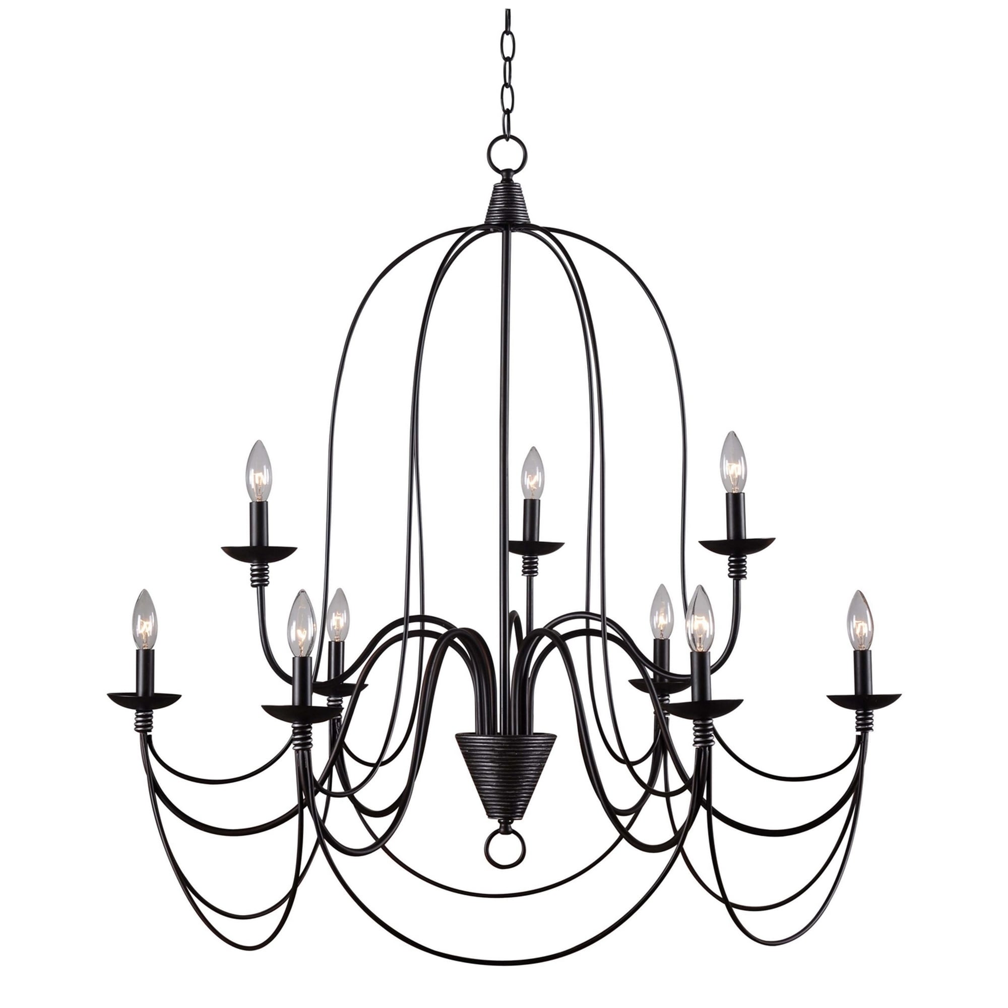 Y Decor Blakely 9 Light Chandelier In Matte Black