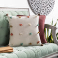 Blanche Tasseled Pom Pom Boho Throw Pillow