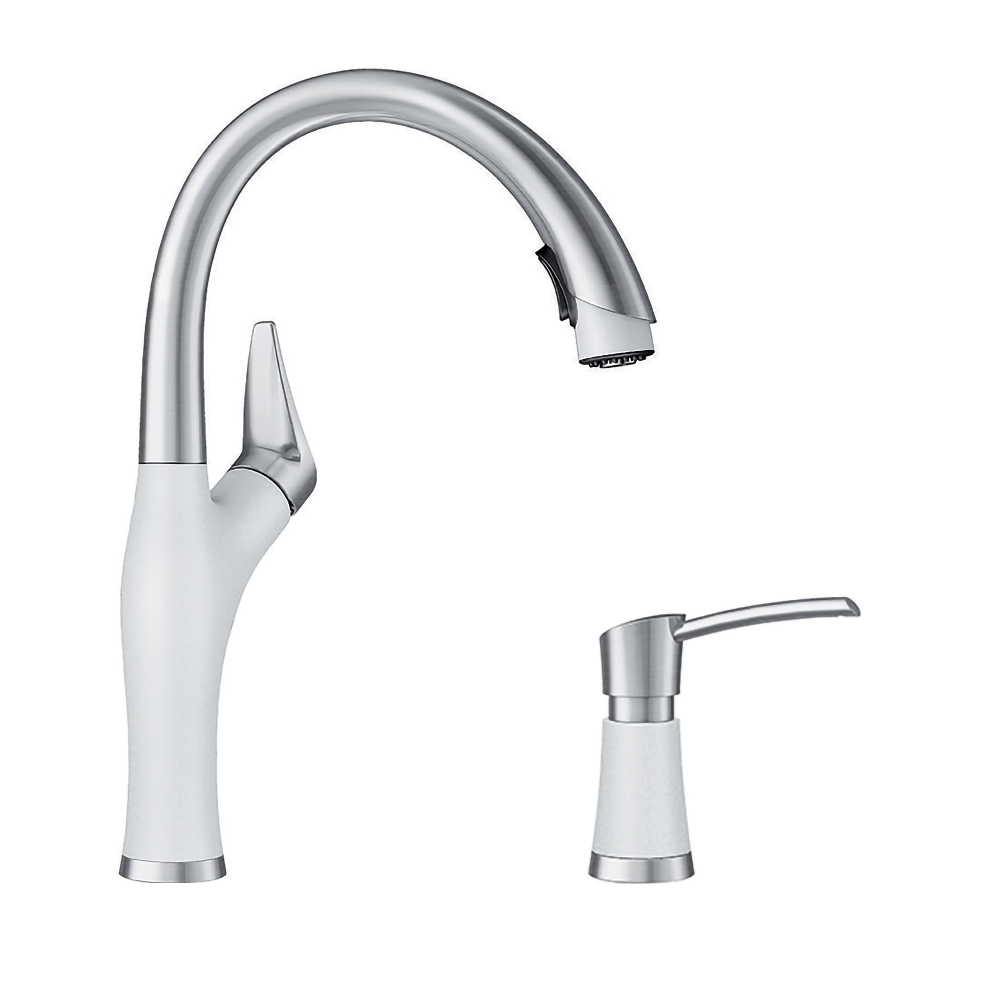 Blanco Kf 442036 Artona Pull Down Kitchen Faucet With Soap Dispenser 2 X 8.63 X 15.75