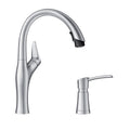 Blanco Kf 442037 Artona Pull Down Kitchen Faucet With Soap Dispenser 2 X 8.63 X 15.75