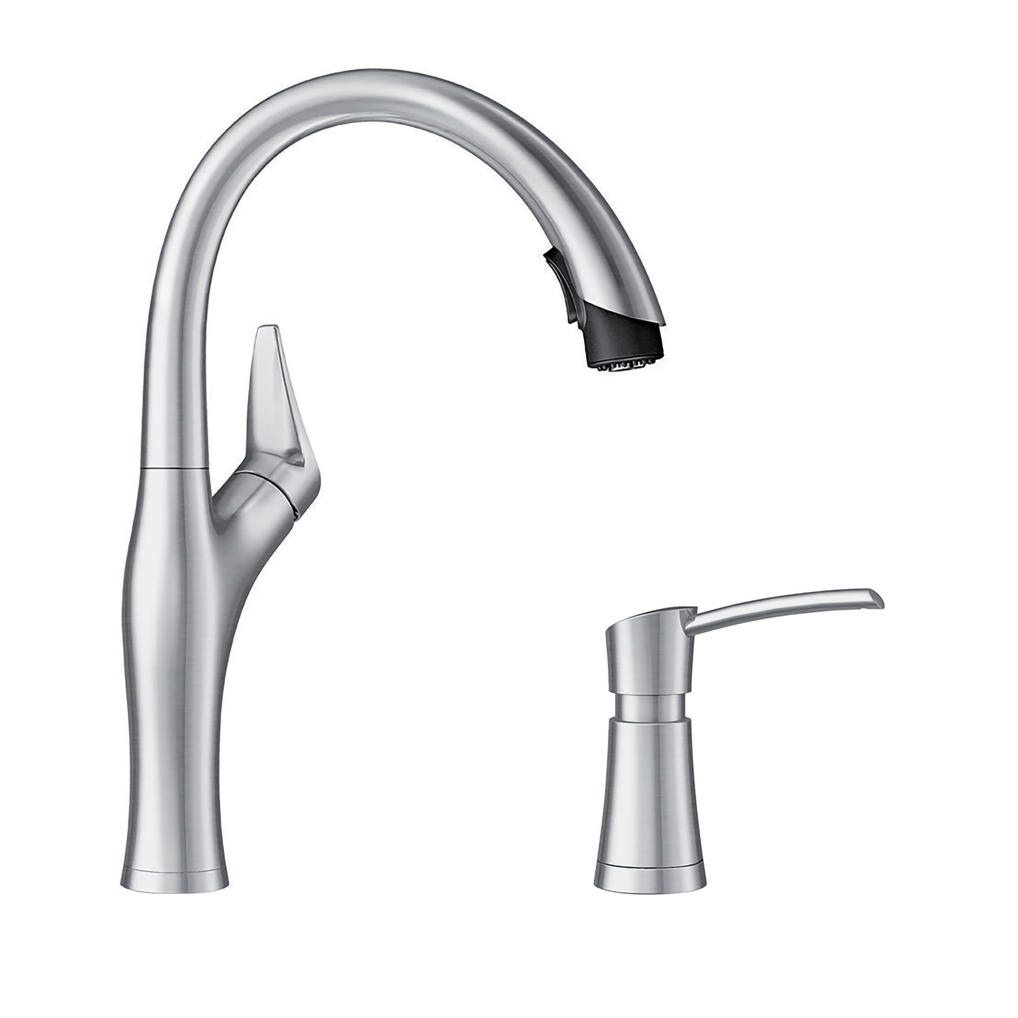 Blanco Kf 442037 Artona Pull Down Kitchen Faucet With Soap Dispenser 2 X 8.63 X 15.75