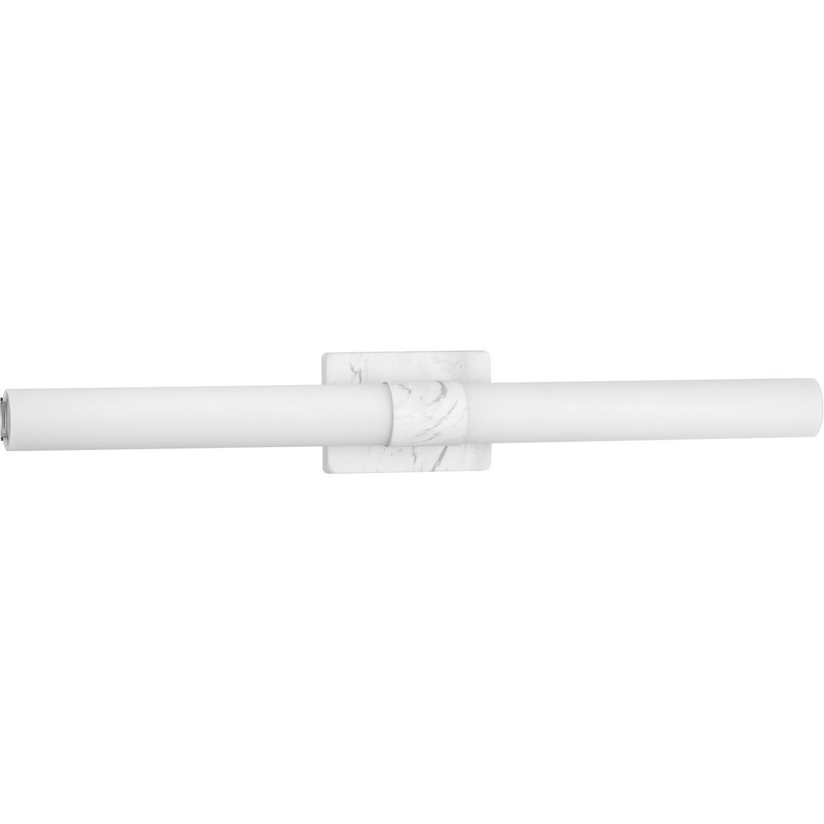 Progress Lighting Blanco 1 Light Brushed Nickel Steel And Faux White Marble 32 Inch Linear Led Bath And Vanity Fixture