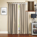 Blazing Needles 108 Inch Twill Insulated Blackout Two Tone Reversible Curtain Panel Pair 108