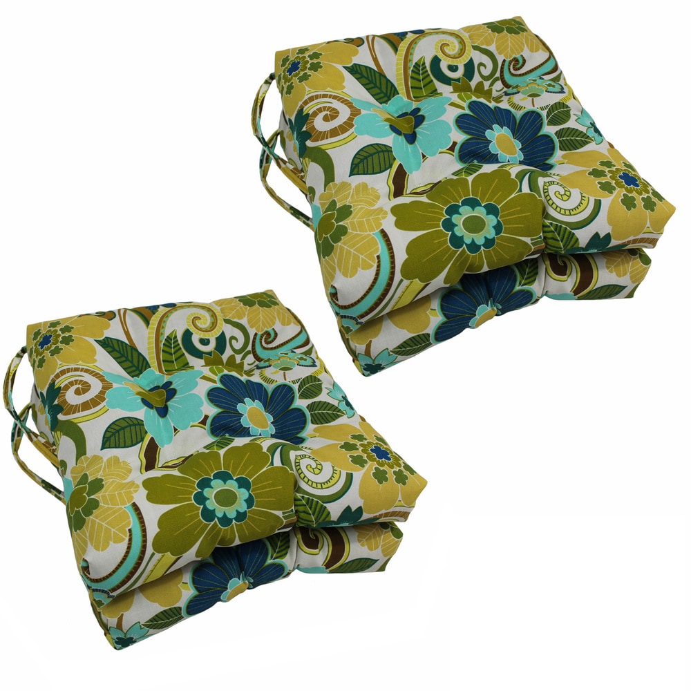Blazing Needles 16 Inch Square Contemporary Outdoor Chair Cushions Set Of 4 16 X 16