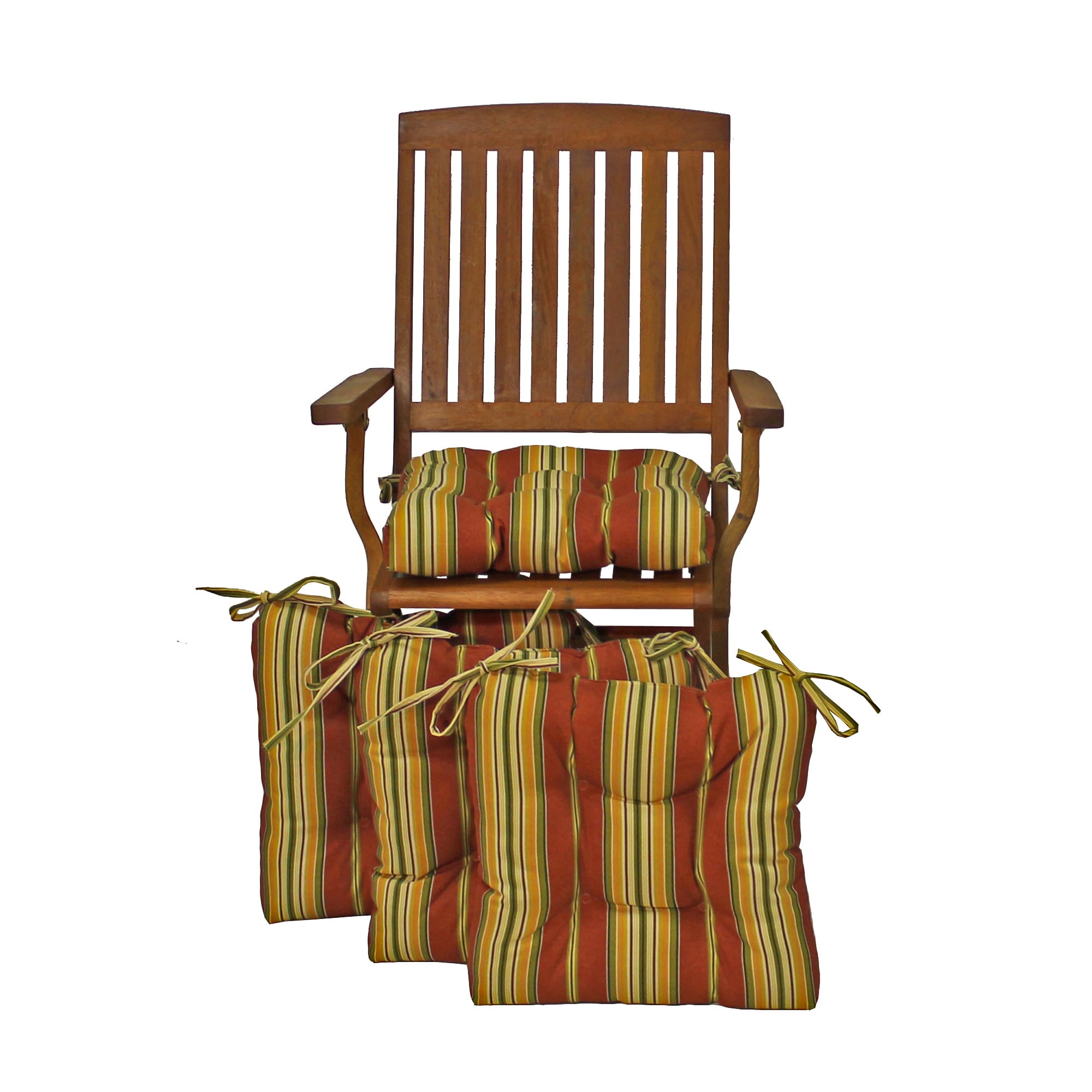 Blazing Needles 16 Inch Square Tufted Outdoor Chair Cushions Set Of 4 16 X 16