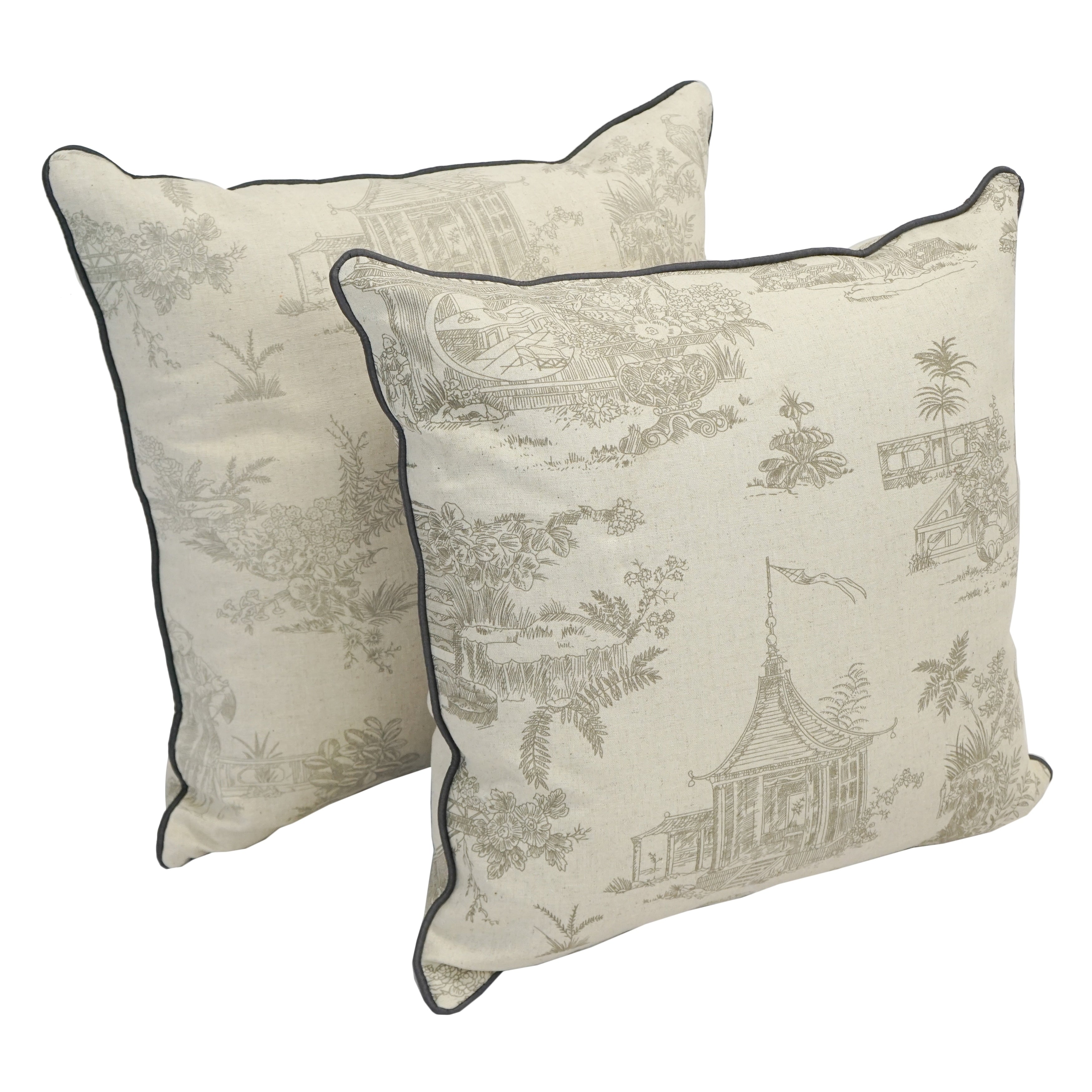 Blazing Needles Cottage 17 Inch Throw Pillow Set Of 2