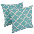 Blazing Needles 17 Inch Blue Lattice Throw Pillow Set Of 2